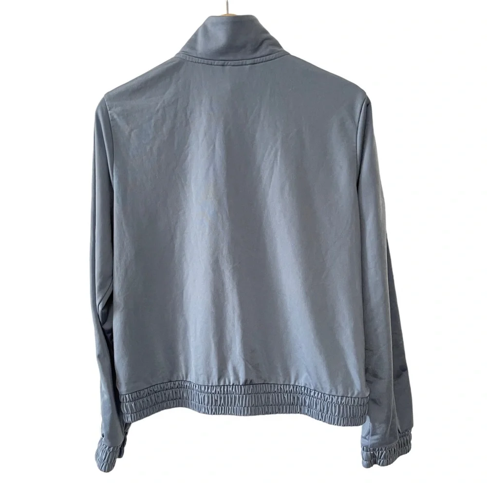 Adidas Woman’s Blue White 3 Stripe Tricot Tennis Jacket (Tech Ink) - Picture 3 of 8